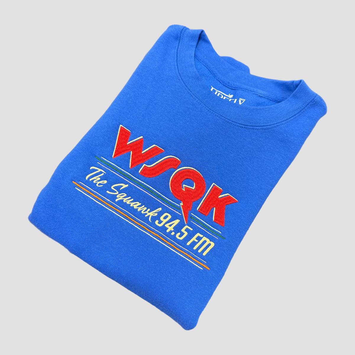 WSQK Radio Station Embroidered Crewneck