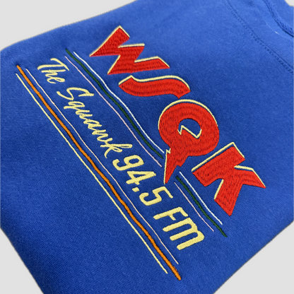 WSQK Radio Station Embroidered Crewneck