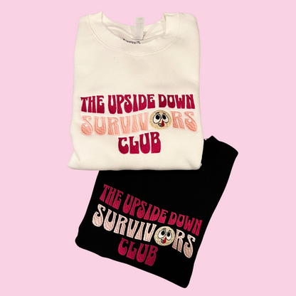 Upside Down Survivors Club Embroidered Crewneck