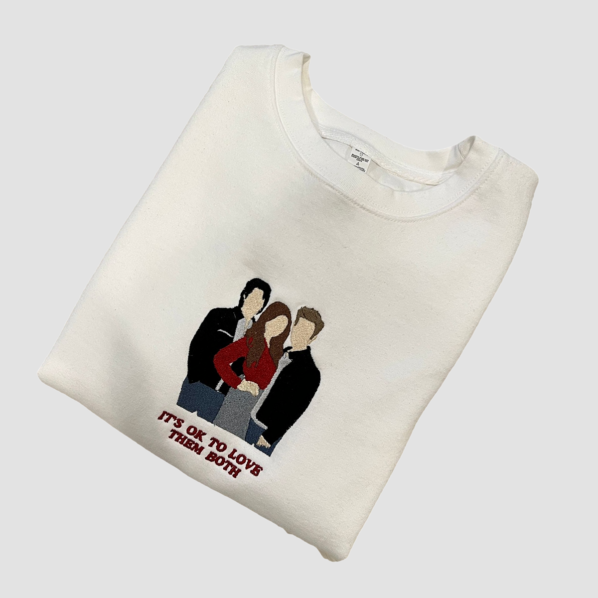 It's OK To Love Them Both Embroidered Crewneck/Hoodie
