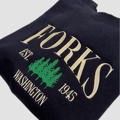 Forks Embroidered Crewneck