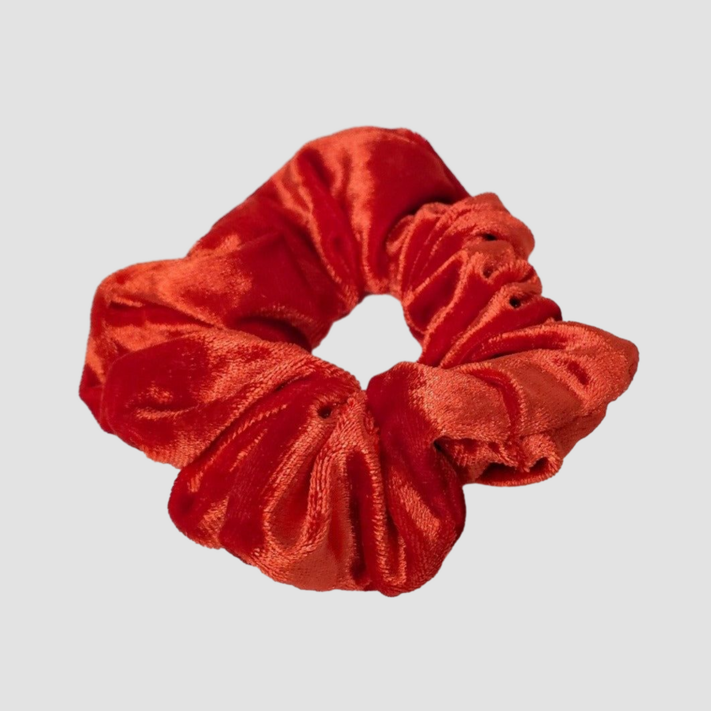 Red Velour Scrunchie