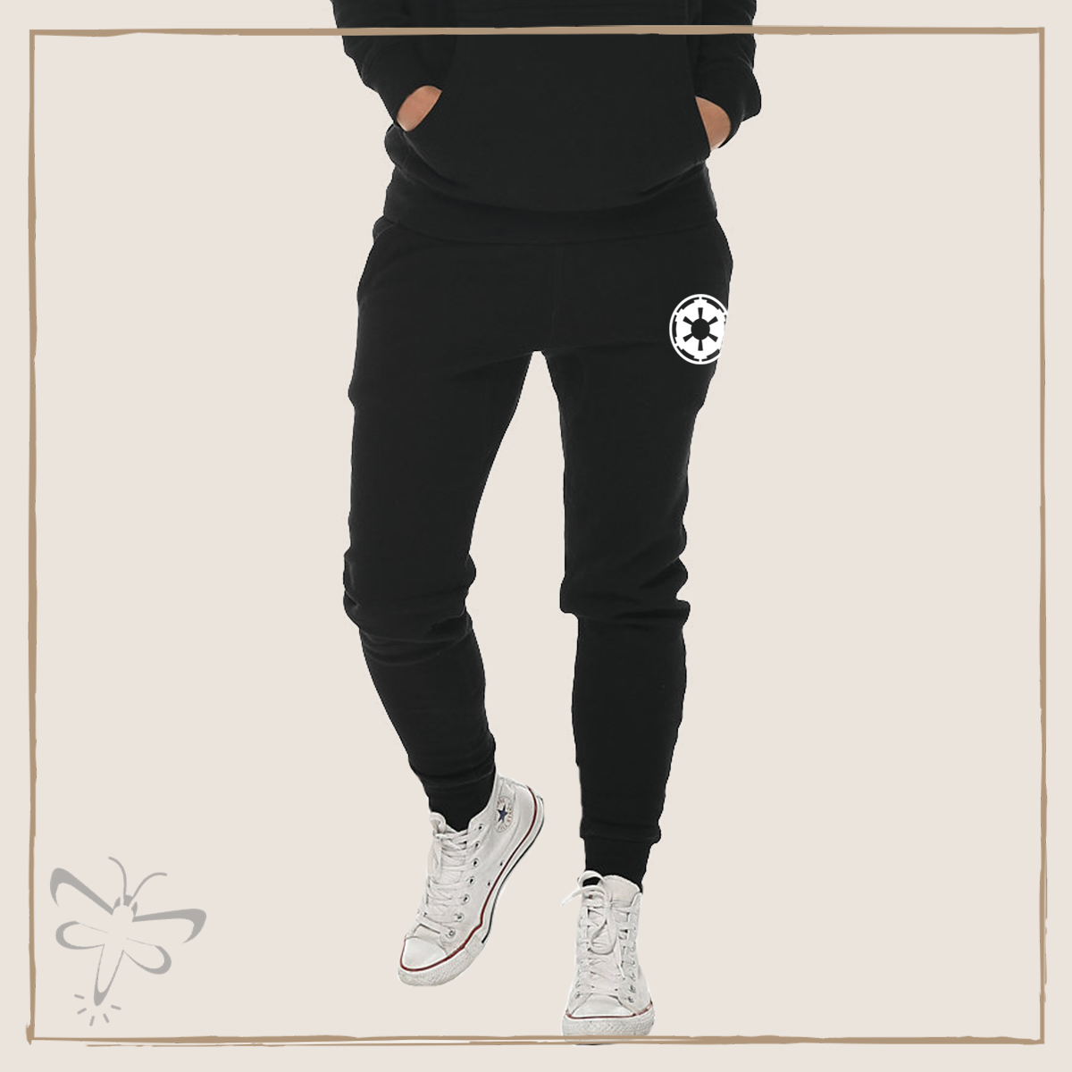 Galactic Joggers (Unisex) Xs / Solid Black With White Design Jogger