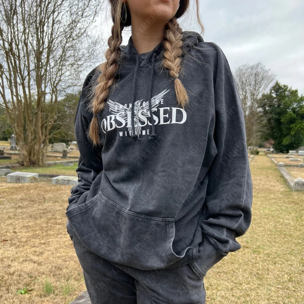 I Know Youre Obsessed With Me Hoodie Xs / Vintage Black With Damon Crow